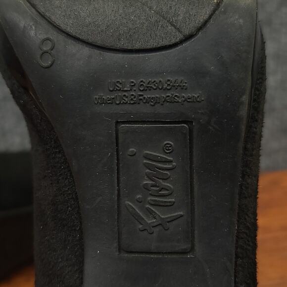 Fioni Peep Toe Pumps Womens 8 Black Suede Stiletto High Heel Dress Shoes - Picture 13 of 13